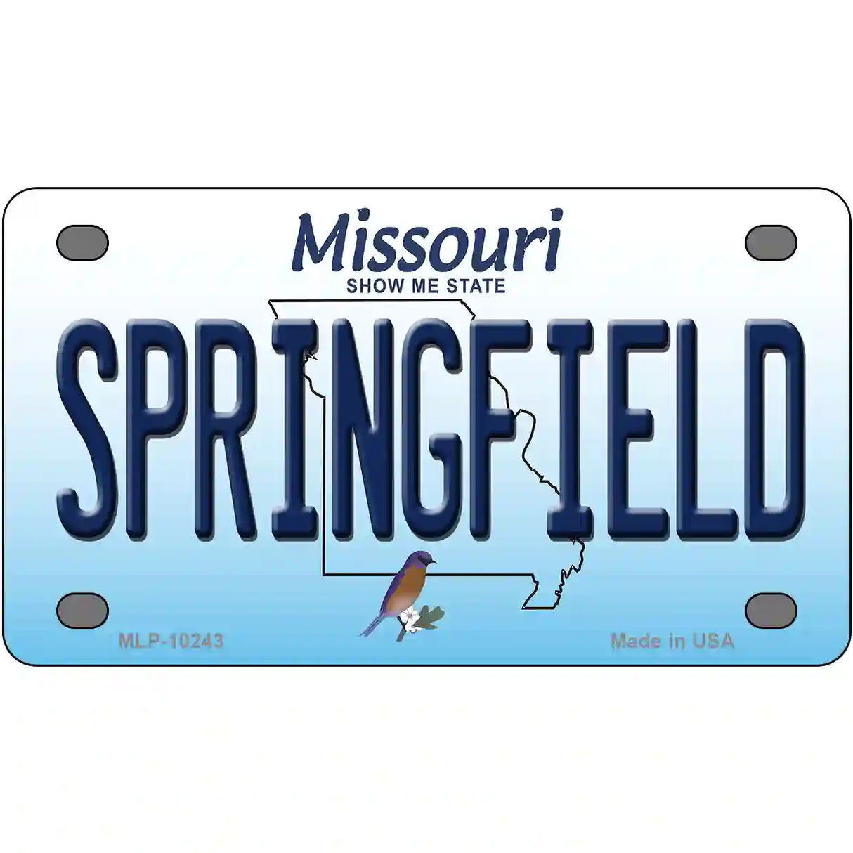 Springfield Missouri Metal Novelty License Plate 4" x 2.2" (MLP)