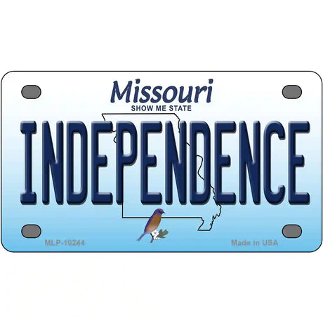 Independence Missouri Metal Novelty License Plate 4" x 2.2" (MLP)