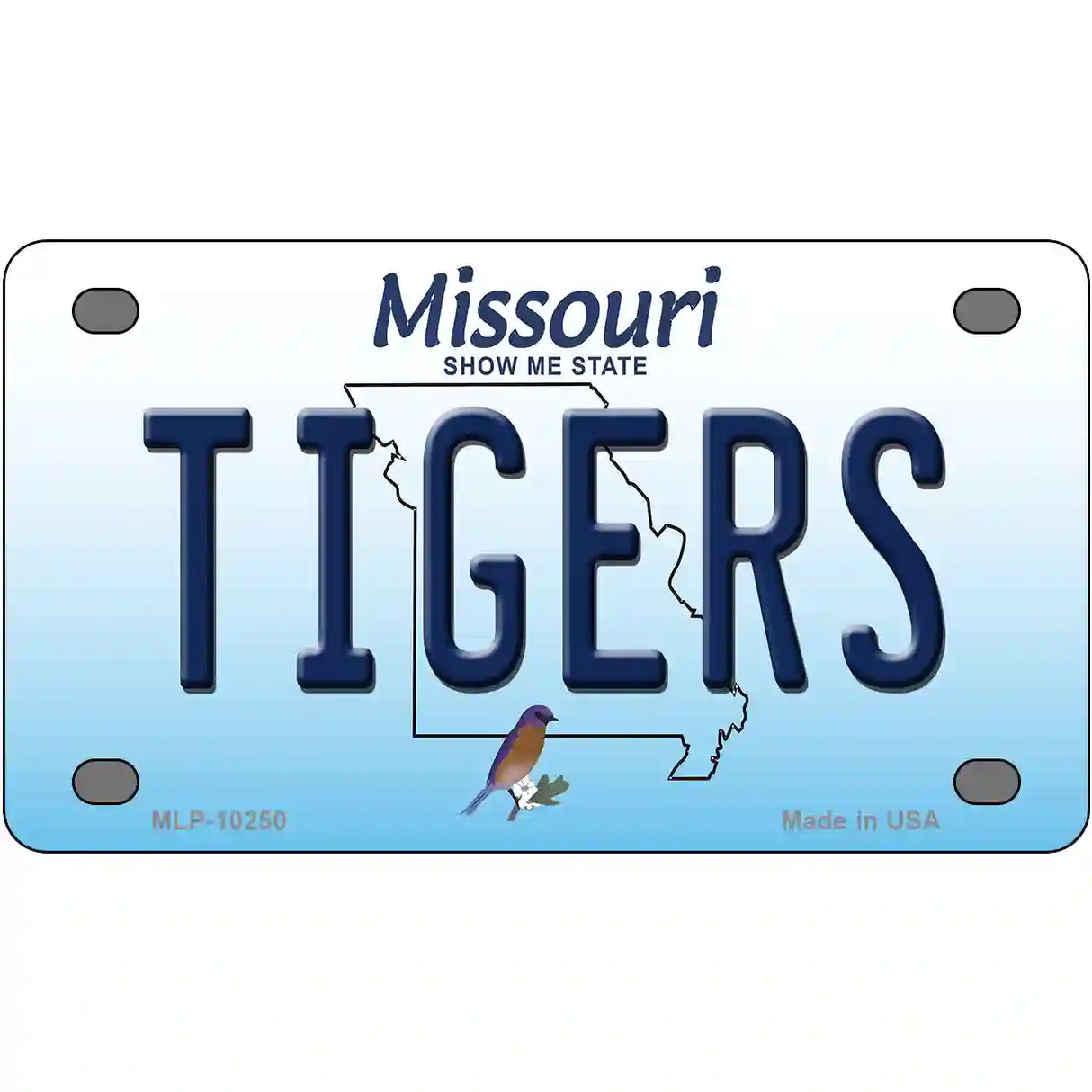 Tigers Missouri Metal Novelty License Plate 4" x 2.2" (MLP)