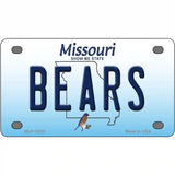 Bears Missouri Metal Novelty License Plate 4" x 2.2" (MLP)