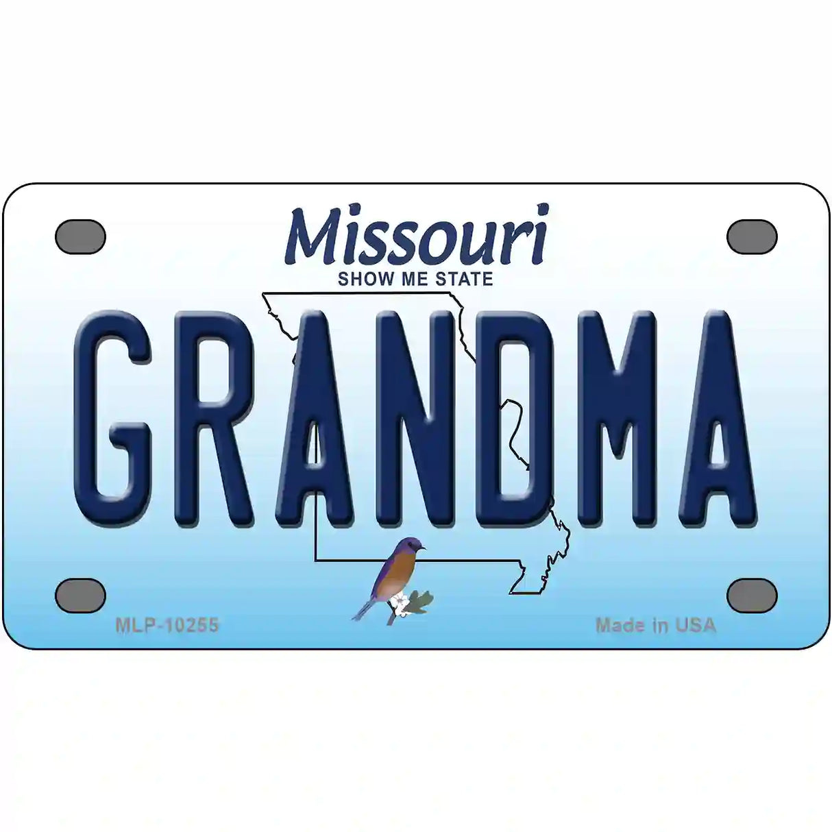 Grandma Missouri Metal Novelty License Plate 4" x 2.2" (MLP)