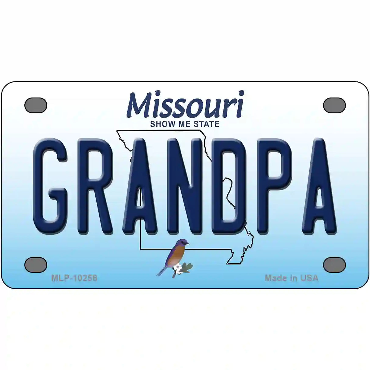 Grandpa Missouri Metal Novelty License Plate 4" x 2.2" (MLP)