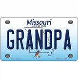 Grandpa Missouri Metal Novelty License Plate 4" x 2.2" (MLP)