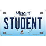 Student Missouri Metal Novelty License Plate 4" x 2.2" (MLP)