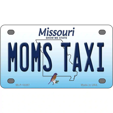 Moms Taxi Missouri Metal Novelty License Plate 4" x 2.2" (MLP)