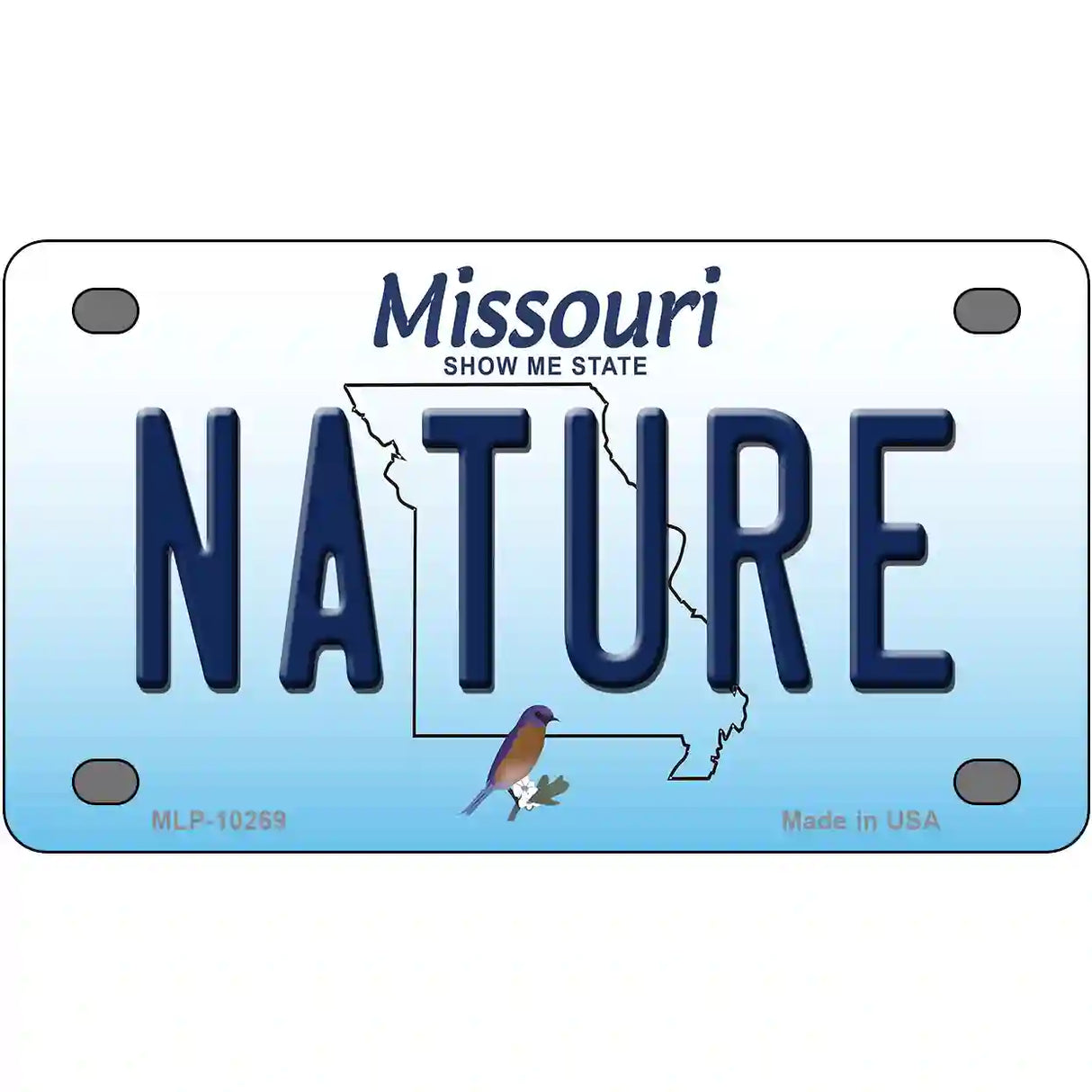 Nature Missouri Metal Novelty License Plate 4" x 2.2" (MLP)