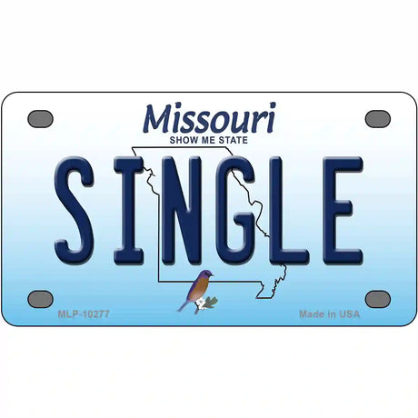 Single Missouri Metal Novelty License Plate 4" x 2.2" (MLP)