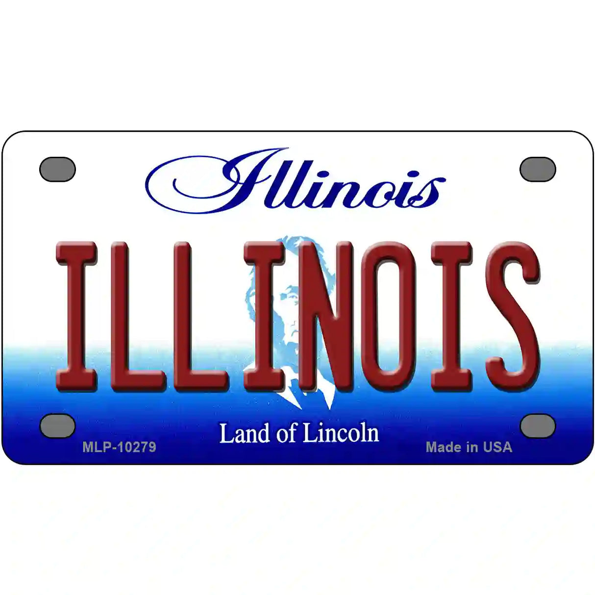 Illinois Metal Novelty License Plate 4" x 2.2" (MLP)