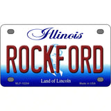 Rockford Illinois Metal Novelty License Plate 4" x 2.2" (MLP)