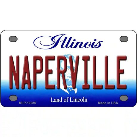 Naperville Illinois Metal Novelty License Plate 4" x 2.2" (MLP)