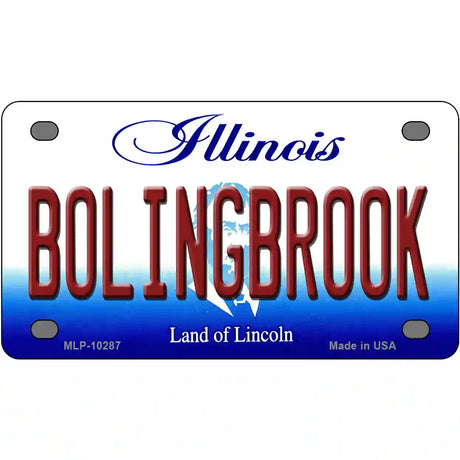 Bolingbrook Illinois Metal Novelty License Plate 4" x 2.2" (MLP)