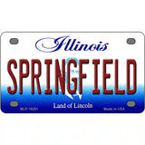 Springfield Illinois Metal Novelty License Plate 4" x 2.2" (MLP)