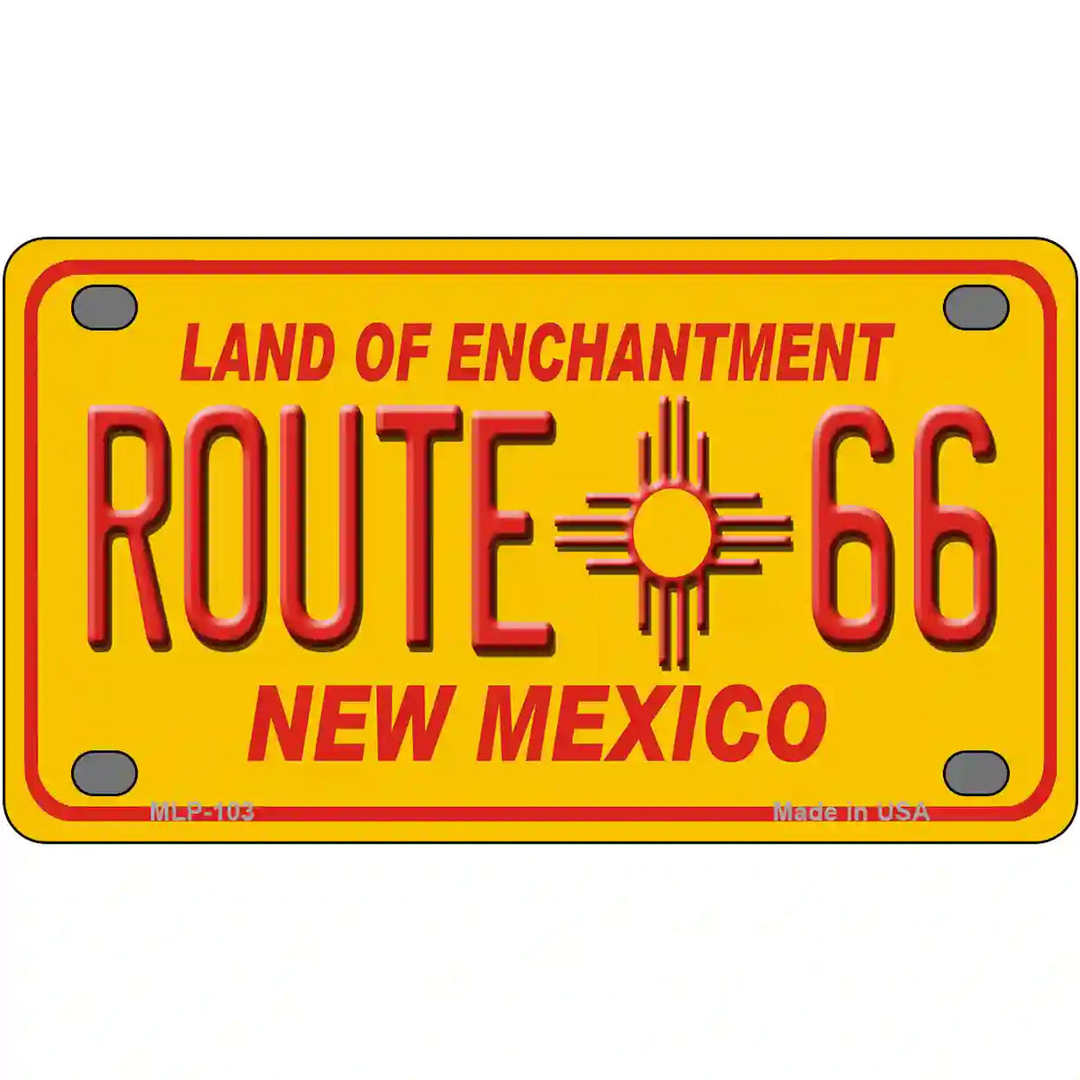 Route 66 New Mexico Novelty Metal License Plate 4" x 2.2" (MLP)