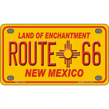 Route 66 New Mexico Novelty Metal License Plate 4" x 2.2" (MLP)