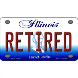 Retired Illinois Metal Novelty License Plate 4" x 2.2" (MLP)