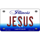 Jesus Illinois Metal Novelty License Plate 4" x 2.2" (MLP)