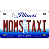 Moms Taxi Illinois Metal Novelty License Plate 4" x 2.2" (MLP)