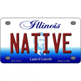 Native Illinois Metal Novelty License Plate 4" x 2.2" (MLP)