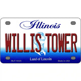 Willis Tower Illinois Metal Novelty License Plate 4" x 2.2" (MLP)