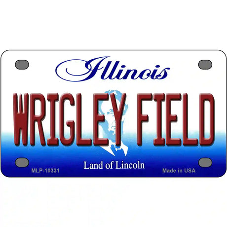 Wrigley Field Illinois Metal Novelty License Plate 4" x 2.2" (MLP)