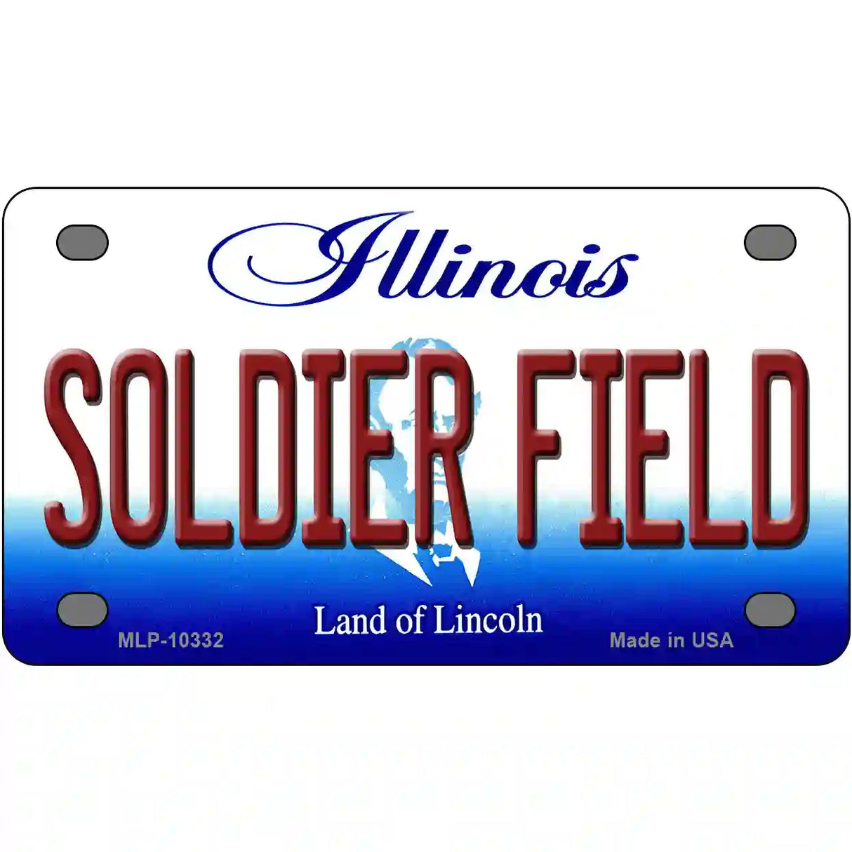 Soldier Field Illinois Metal Novelty License Plate 4" x 2.2" (MLP)