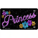 Princess Glitter Metal Novelty License Plate 4" x 2.2" (MLP)