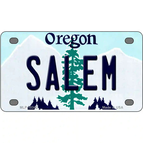 Salem Oregon Metal Novelty License Plate 4" x 2.2" (MLP)