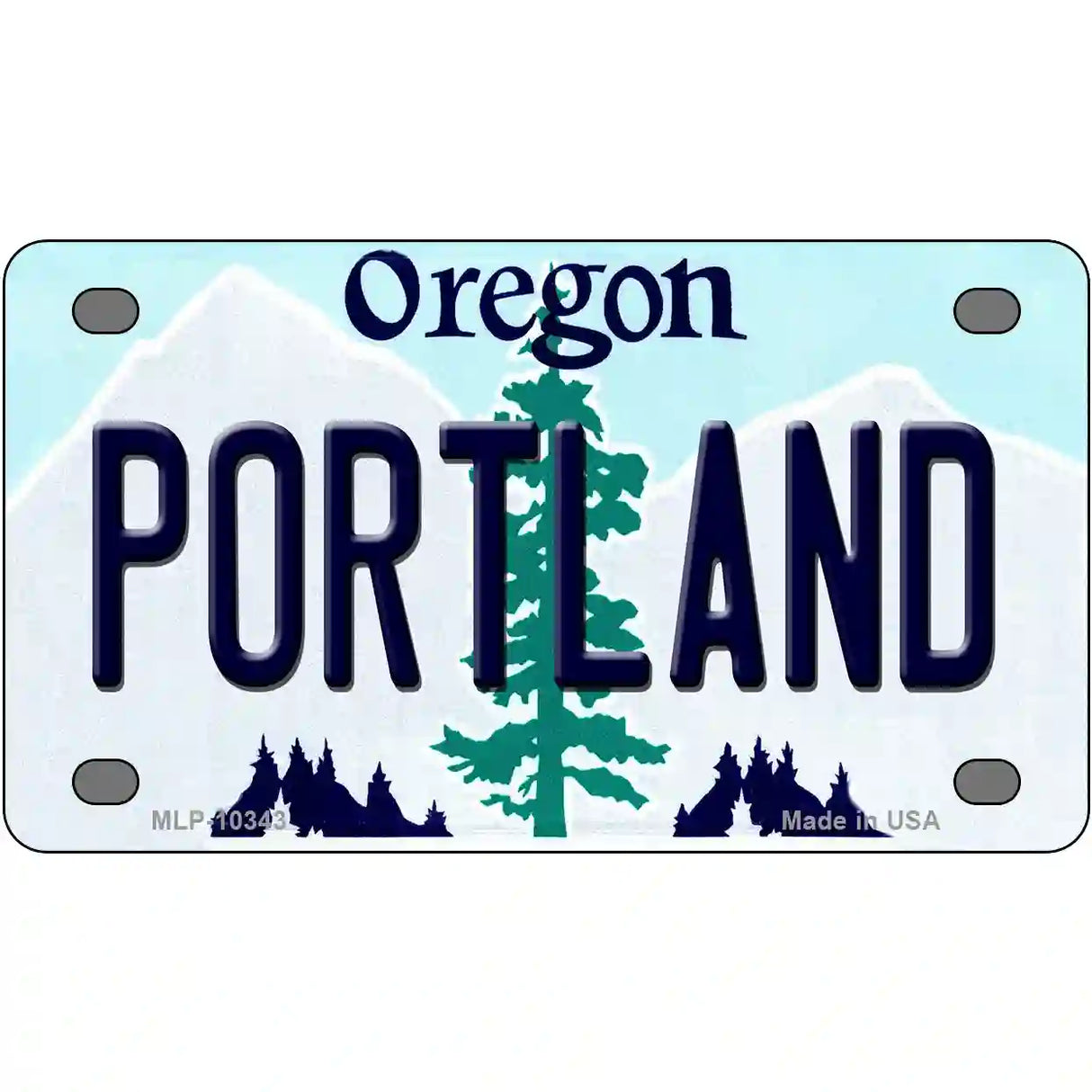 Portland Oregon Metal Novelty License Plate 4" x 2.2" (MLP)