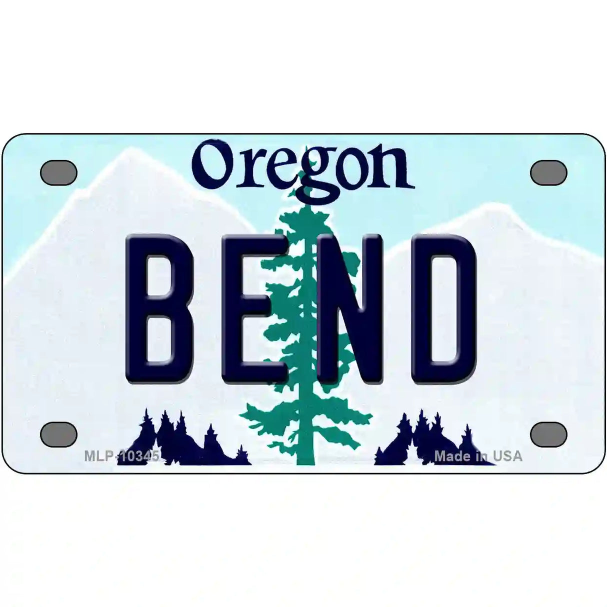 Bend Oregon Metal Novelty License Plate 4" x 2.2" (MLP)