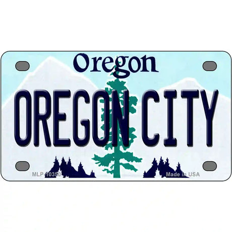 Oregon City Oregon Metal Novelty License Plate 4" x 2.2" (MLP)