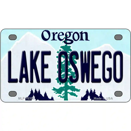 Lake Oswego Oregon Metal Novelty License Plate 4" x 2.2" (MLP)