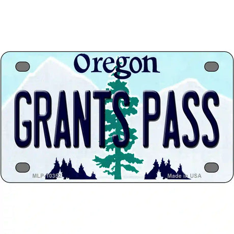 Grants Pass Oregon Metal Novelty License Plate 4" x 2.2" (MLP)