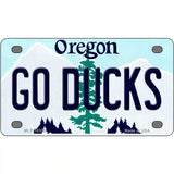 Go Ducks Oregon Metal Novelty License Plate 4" x 2.2" (MLP)