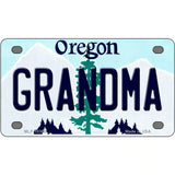 Grandma Oregon Metal Novelty License Plate 4" x 2.2" (MLP)