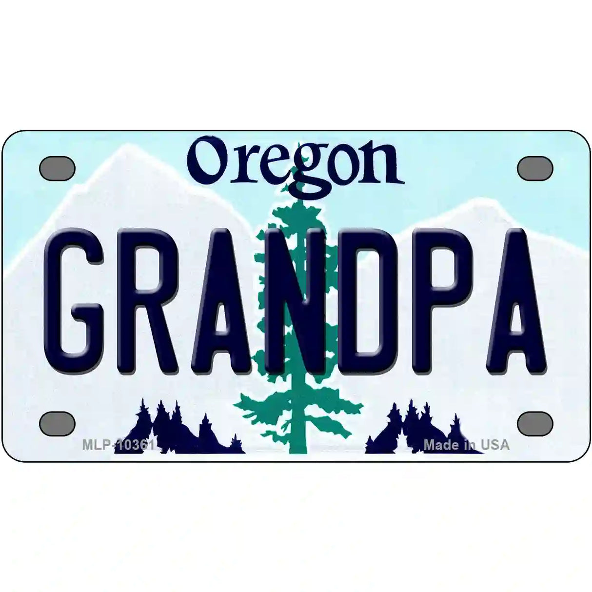 Grandpa Oregon Metal Novelty License Plate 4" x 2.2" (MLP)