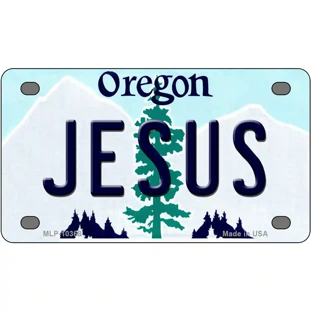 Jesus Oregon Metal Novelty License Plate 4" x 2.2" (MLP)