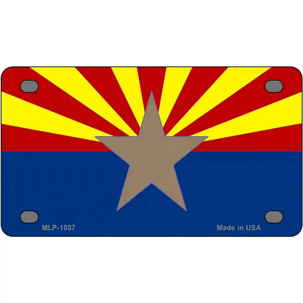 Arizona Big Star State Flag Novelty Metal License Plate 4" x 2.2" (MLP)