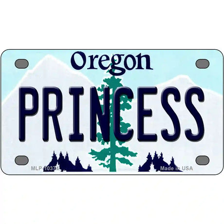 Princess Oregon Metal Novelty License Plate 4" x 2.2" (MLP)