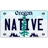 Native Oregon Metal Novelty License Plate 4" x 2.2" (MLP)