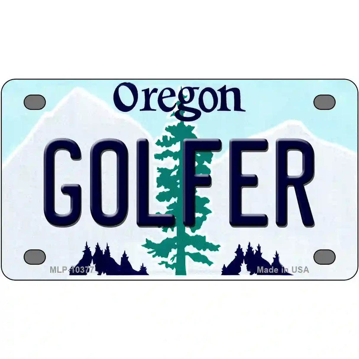 Golfer Oregon Metal Novelty License Plate 4" x 2.2" (MLP)