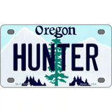 Hunter Oregon Metal Novelty License Plate 4" x 2.2" (MLP)