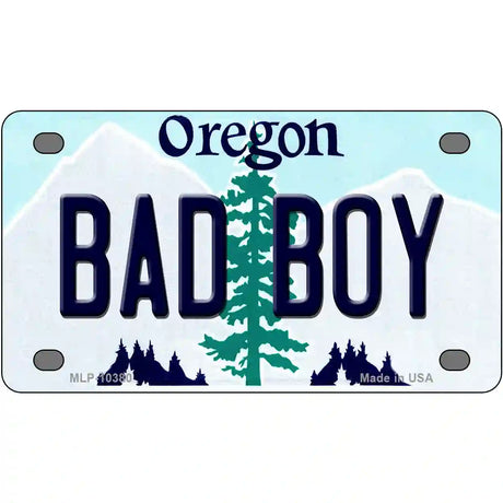 Bad Boy Oregon Metal Novelty License Plate 4" x 2.2" (MLP)