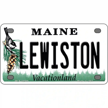 Lewiston Maine Metal Novelty License Plate 4" x 2.2" (MLP)