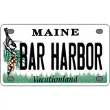 Bar Harbor Maine Metal Novelty License Plate 4" x 2.2" (MLP)