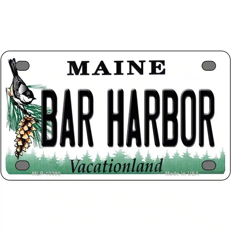 Bar Harbor Maine Metal Novelty License Plate 4" x 2.2" (MLP)