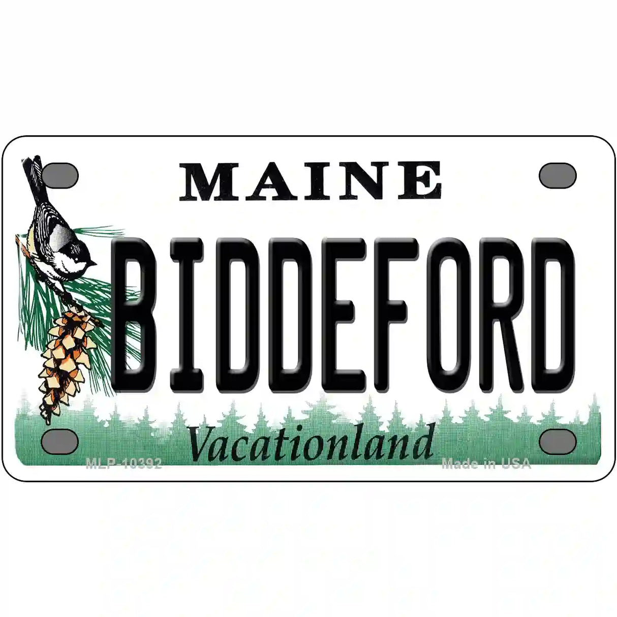 Biddeford Maine Metal Novelty License Plate 4" x 2.2" (MLP)