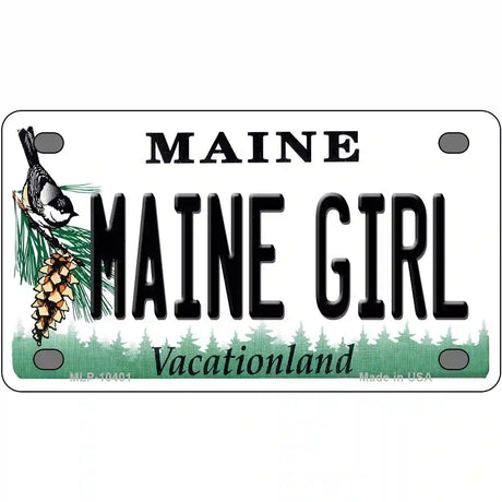 Maine Girl Metal Novelty License Plate 4" x 2.2" (MLP)