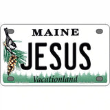 Jesus Maine Metal Novelty License Plate 4" x 2.2" (MLP)