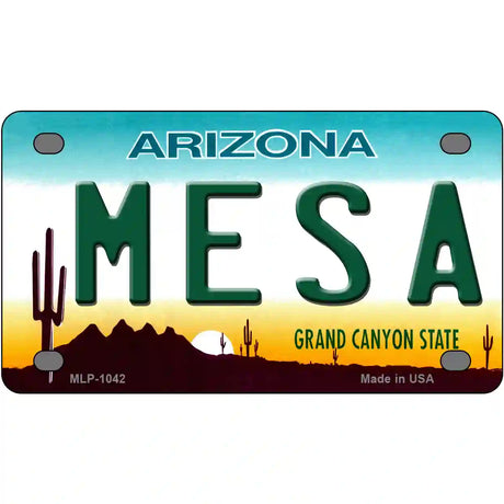 Mesa Arizona Novelty Metal License Plate 4" x 2.2" (MLP)