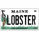 Lobster Maine Metal Novelty License Plate 4" x 2.2" (MLP)